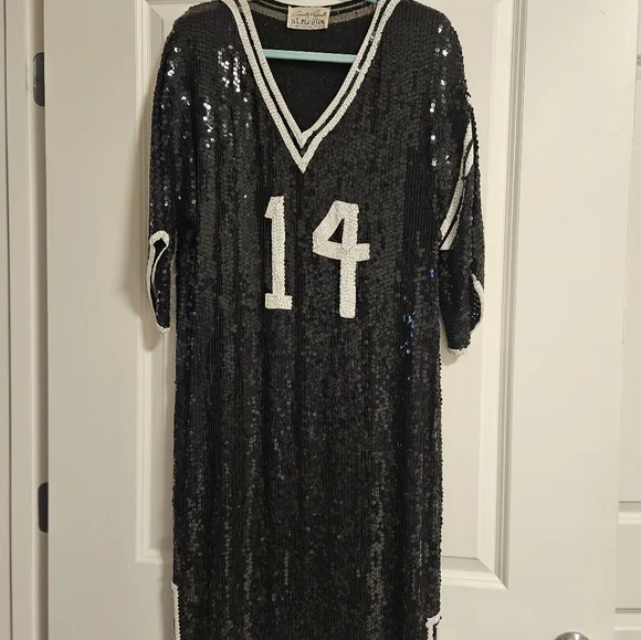 Vintage Sequined Football Jersey Dress Vintage Sequined Football Jersey Dress